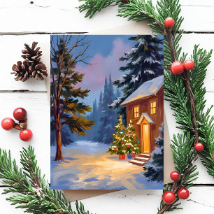 Cartes Pour Fêtes Annuelles Nuit Silencieuse Noël Peint de Noël