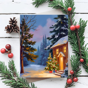 Cartes Pour Fêtes Annuelles Nuit Silencieuse Peinture de Noël