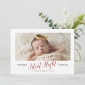 Cartes Pour Fêtes Annuelles Nuit silencieuse Premier Noël du bébé (Debout devant)