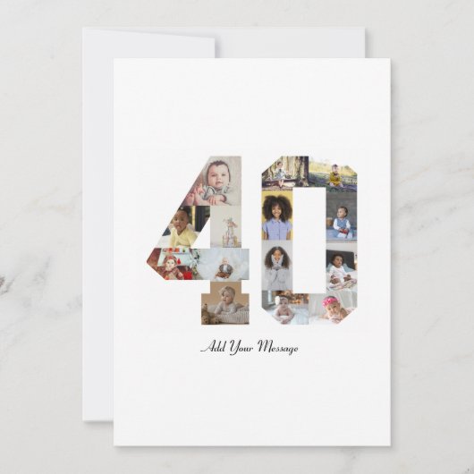 Cartes Pour Fêtes Annuelles Numéro 40 - Collage photo (Devant)