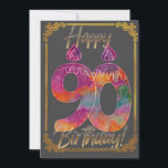 Cartes Pour Fêtes Annuelles Numéro de série avec Gold 90th Birthday Card<br><div class="desc">. : Célébrez un anniversaire dans le style avec cette carte étonnante avec des chiffres en textile avec des flammes de bougies, des détails en or, et un bel arrière - plan gris foncé. La police de style manuscrite l'assemble. Vous pouvez ajouter un nom à l'avant ou modifier le message...</div>