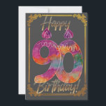 Cartes Pour Fêtes Annuelles Numéro de série avec Gold 90th Birthday Card<br><div class="desc">. : Célébrez un anniversaire dans le style avec cette carte étonnante avec des chiffres en textile avec des flammes de bougies, des détails en or, et un bel arrière - plan gris foncé. La police de style manuscrite l'assemble. Vous pouvez ajouter un nom à l'avant ou modifier le message...</div>