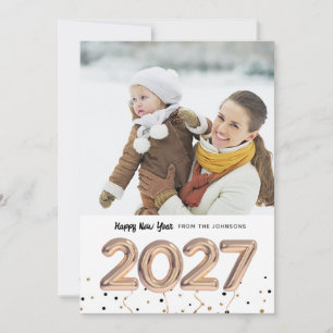 Cartes Pour Fêtes Annuelles Numéros de ballons 2027 Bonne année Photo