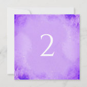 Cartes Pour Fêtes Annuelles Numéros de tableau violet (Devant)
