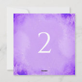 Cartes Pour Fêtes Annuelles Numéros de tableau violet (Dos)
