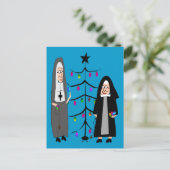 Cartes Pour Fêtes Annuelles Nun Dons "Décorer l'arbre de Noël" (Debout devant)