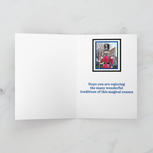 CARTES POUR FÊTES ANNUELLES NUTCRACKER AVEC SUCRE DE CANNE NOËL (Intérieur)