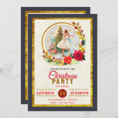 Cartes Pour Fêtes Annuelles Nutcracker Ballet Ballerina - Christmas Party (Devant / Derrière)