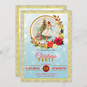 Cartes Pour Fêtes Annuelles Nutcracker Ballet Ballerina - Christmas Party (Devant / Derrière)