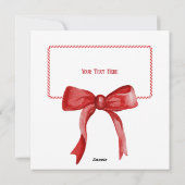 Cartes Pour Fêtes Annuelles Nutcracker Bow élégante coquette Joyeux Noël (Dos)