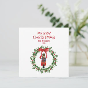 Cartes Pour Fêtes Annuelles Nutcracker Bow élégante coquette Joyeux Noël
