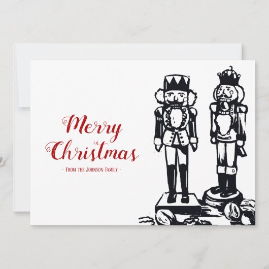 Cartes Pour Fêtes Annuelles Nutcracker Merry Christmas Card (Devant)