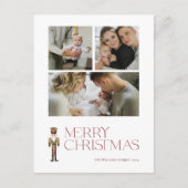 Cartes Pour Fêtes Annuelles Nutcracker Moderne Joyeux Noël 3 Photo (Devant)