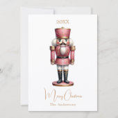 Cartes Pour Fêtes Annuelles Nutcracker rose blanc (Devant)