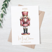 Cartes Pour Fêtes Annuelles Nutcracker rose blanc
