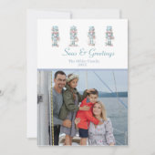 Cartes Pour Fêtes Annuelles Nutcrackers de Noël côtiers 1 photo (Devant)