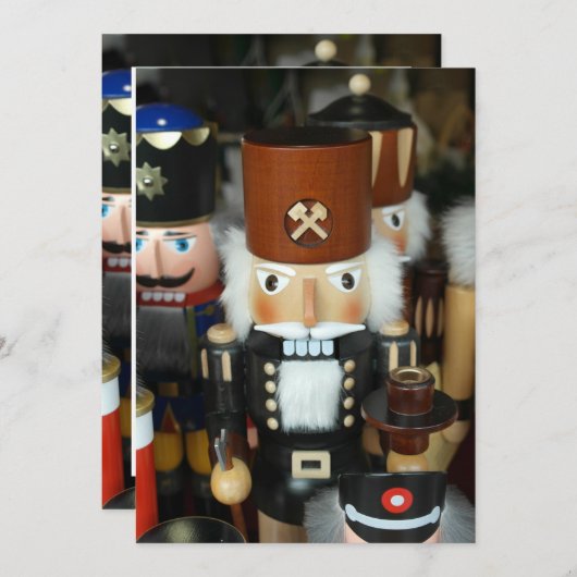Cartes Pour Fêtes Annuelles Nutcrackers Noël Fêtes Noël Conception (Devant / Derrière)