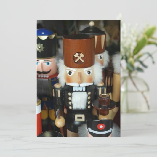 Cartes Pour Fêtes Annuelles Nutcrackers Noël Fêtes Noël Conception (Debout devant)