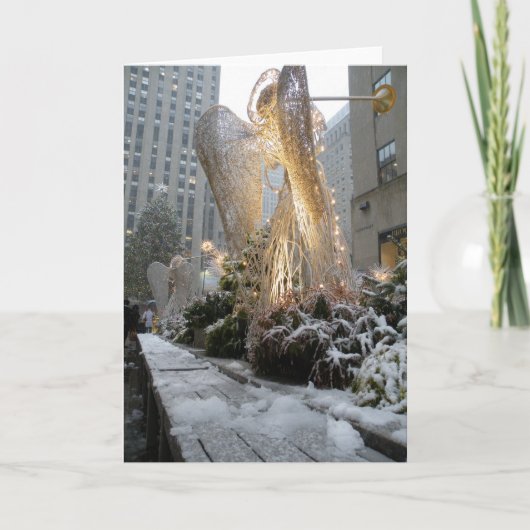 Cartes Pour Fêtes Annuelles NYC Christmas Angel (Devant)