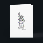 Cartes Pour Fêtes Annuelles NYC Noël Hanoukka Fêtes Lumières New York<br><div class="desc">Les cartes présentent une illustration originale d'un point de repère de New York, la Statue de la Liberté, "habillé" pour la saison des fêtes. Parfait pour Noël ou Hanoukka ! Cette illustration de Chanukah est également disponible sur d'autres produits. Ne vois-tu pas ce que tu cherches ? Vous avez besoin...</div>