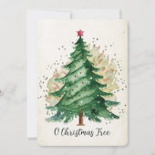 Cartes Pour Fêtes Annuelles O Christmas Tree Vintage  (Devant)