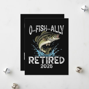 Cartes Pour Fêtes Annuelles O-Fish-Ally Retraité 2026 Humour Drôle