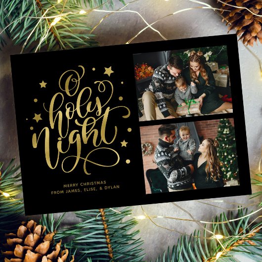 Cartes Pour Fêtes Annuelles "O Holy Night" Photo moderne