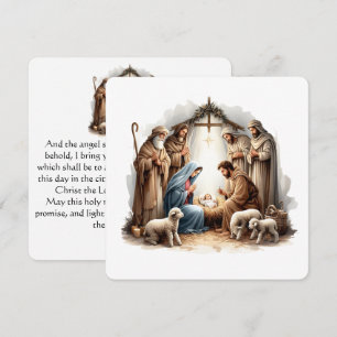 Cartes Pour Fêtes Annuelles Ô Nuit Sainte – Naissance sous la lumière des étoi