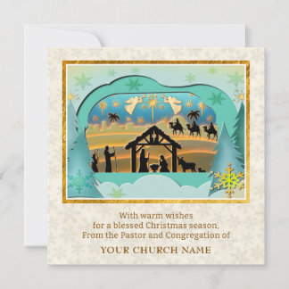 Cartes Pour Fêtes Annuelles Ô Sainte Nuit Nativité Église Religieuse Fête