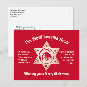 Cartes Pour Fêtes Annuelles Ô SAINTE NUIT Nativité Noël