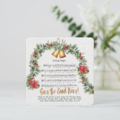 Cartes Pour Fêtes Annuelles O SAINTE NUIT Religieuse Noël Nativité Hymne (Debout devant)