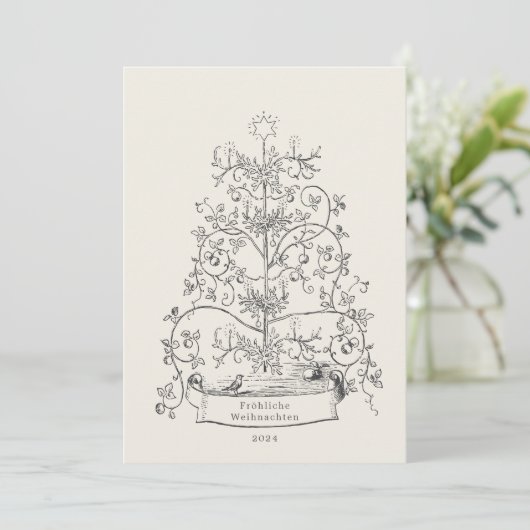 Cartes Pour Fêtes Annuelles O Tannenbaum allemand (Debout devant)