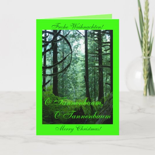 Cartes Pour Fêtes Annuelles O Tannenbaum, O Tannenbaum (Devant)
