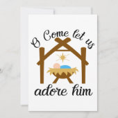 Cartes Pour Fêtes Annuelles Ô venez adorons-Le (Devant)