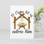 Cartes Pour Fêtes Annuelles Ô venez adorons-Le (Debout devant)