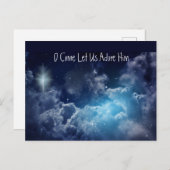 Cartes Pour Fêtes Annuelles O Venez, Adorons-Le Jésus Noël Fête C (Devant / Derrière)