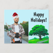 Cartes Pour Fêtes Annuelles Oak Tree Logo | Tree Trimming Service Marketing (Devant)