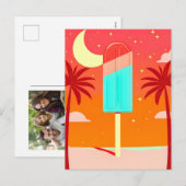 Cartes Pour Fêtes Annuelles Oasis de glace de palme d'été étoile (Devant / Derrière)