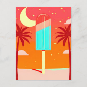 Cartes Pour Fêtes Annuelles Oasis de glace de palme d'été étoile