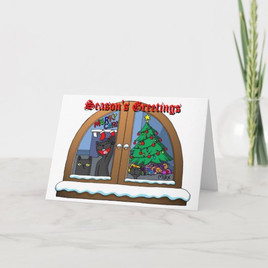 Cartes Pour Fêtes Annuelles oatSNOWonWINDOWchristmasCARD (Devant)