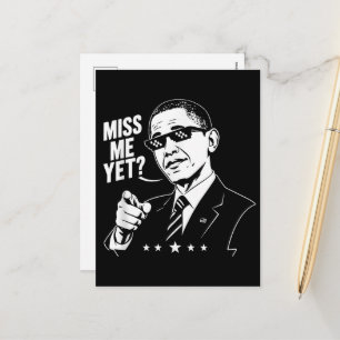 Cartes Pour Fêtes Annuelles Obama 2028 Me Manque Encore Président 44 Drôle
