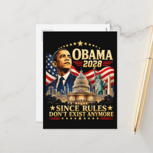 Cartes Pour Fêtes Annuelles Obama 2028 Puisque les règles n'existent plus