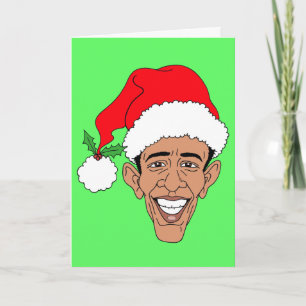 Cartes Pour Fêtes Annuelles Obama Claus