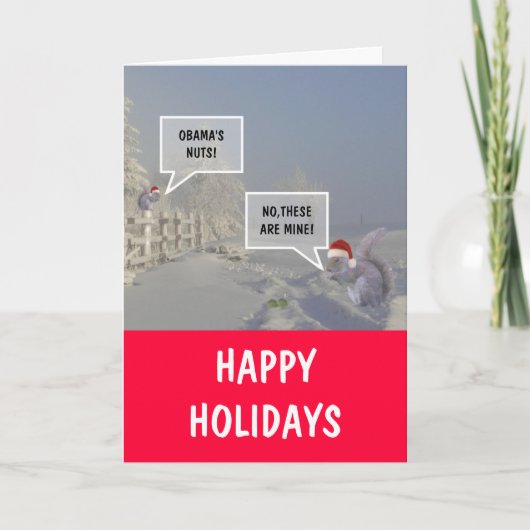 Cartes Pour Fêtes Annuelles Obama Joyeuses fêtes (Devant)