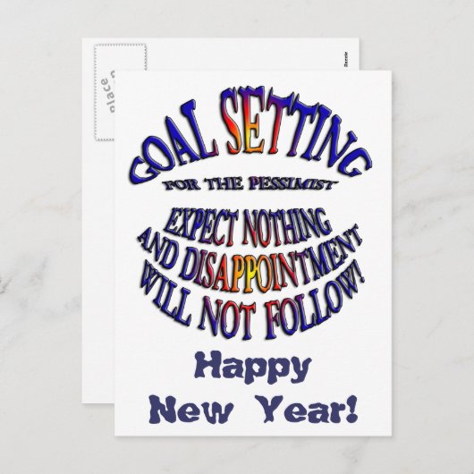 Cartes Pour Fêtes Annuelles Objectif : Rien À Attendre (Devant / Derrière)