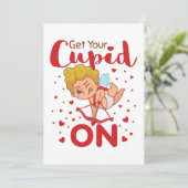 Cartes Pour Fêtes Annuelles Obtenez Votre Cupidon le jour de la Saint-Valentin (Debout devant)
