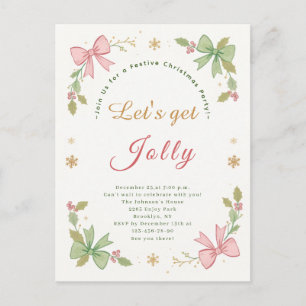 Cartes Pour Fêtes Annuelles Obtenons Jolly Whimsical Christmas Bow Holiday