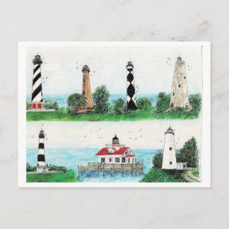 CARTES POUR FÊTES ANNUELLES OBX LIGHTHOUSES MAGNET