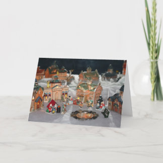 Cartes Pour Fêtes Annuelles Occupez le village de Noël