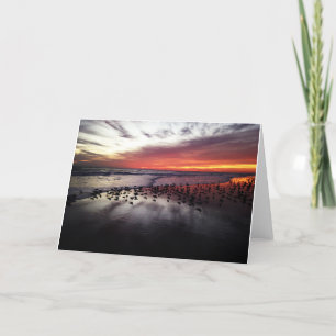Cartes Pour Fêtes Annuelles Océan Atlantique Avant Le Soleil